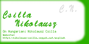 csilla nikolausz business card